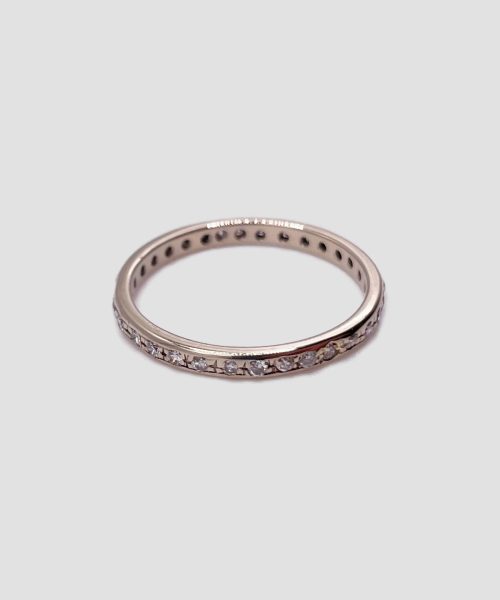 Eternity in oro bianco con diamanti