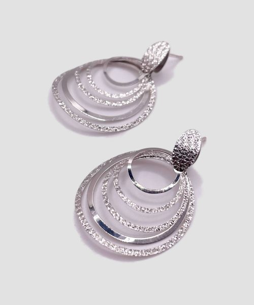 Eleganti Orecchini in Oro Bianco 18k